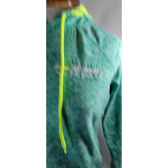 Bristol Motor Speedway Womens Medium Green Marled Hooded Drawstring Sweatshirt - Picture 2 of 6